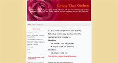 Desktop Screenshot of gingerthaikitchen.com